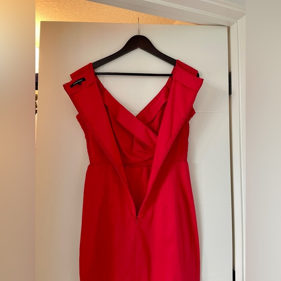Nanette Lepore Glass Heart faux wrap dress in stunning Rouge. Size 8. - Picture 5 of 6